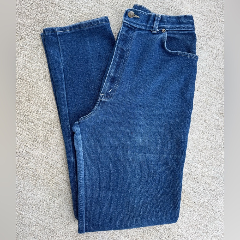 Vintage Chic Dark Blue Denim Jeans